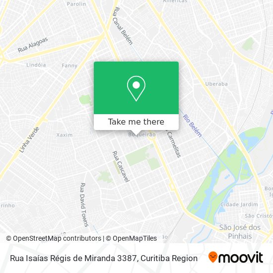 Rua Isaías Régis de Miranda 3387 map