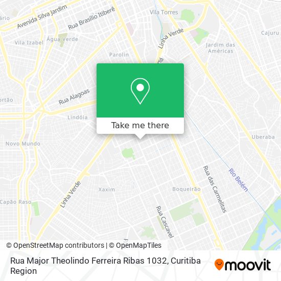 Rua Major Theolindo Ferreira Ribas 1032 map