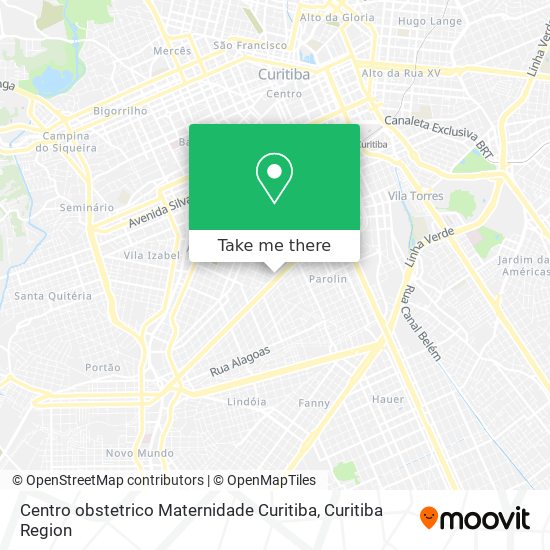 Centro obstetrico Maternidade Curitiba map