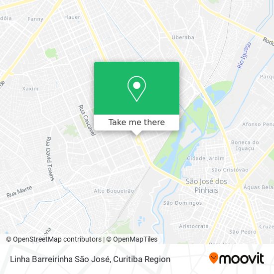 Linha Barreirinha São José map