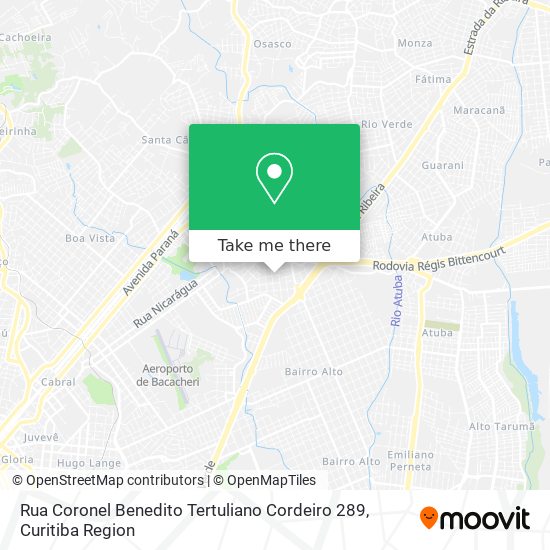 Rua Coronel Benedito Tertuliano Cordeiro 289 map