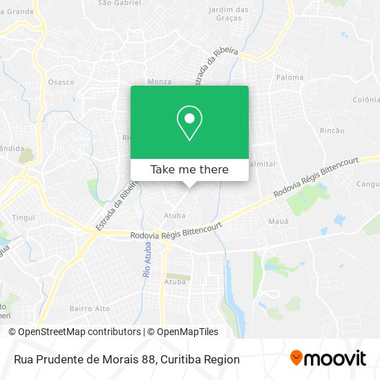 Rua Prudente de Morais 88 map