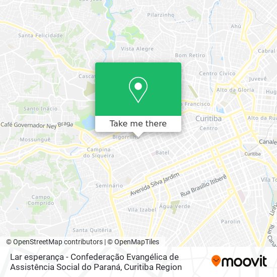 Lar esperança - Confederação Evangélica de Assistência Social do Paraná map