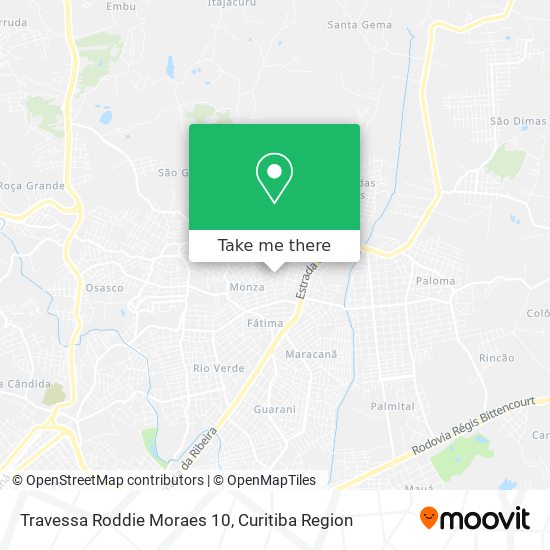 Travessa Roddie Moraes 10 map