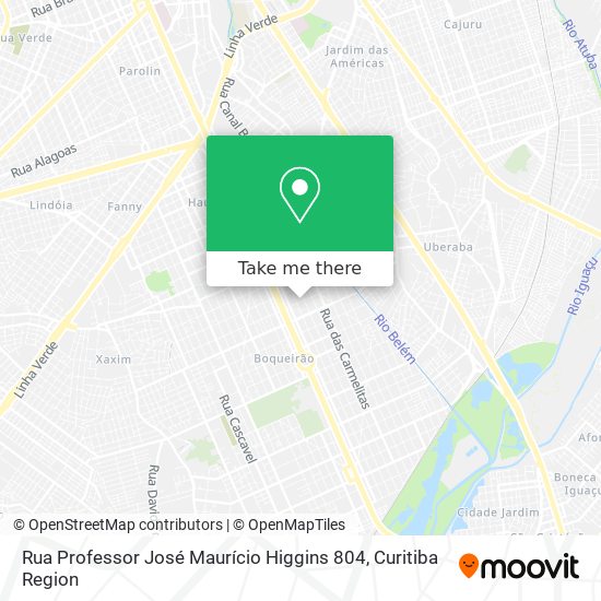 Mapa Rua Professor José Maurício Higgins 804