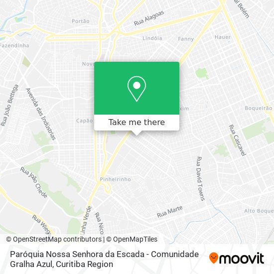 Paróquia Nossa Senhora da Escada - Comunidade Gralha Azul map