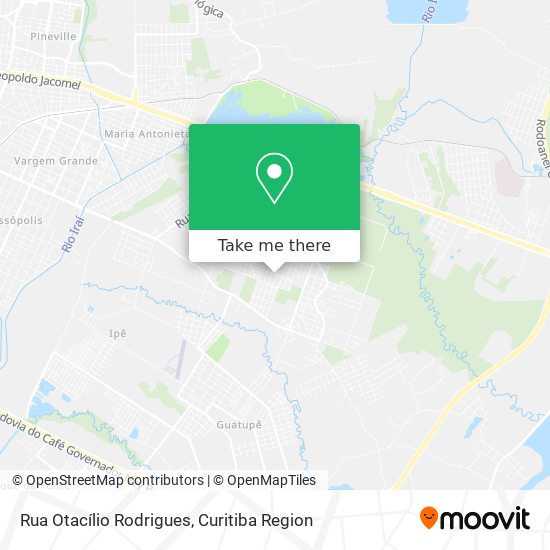 Mapa Rua Otacílio Rodrigues