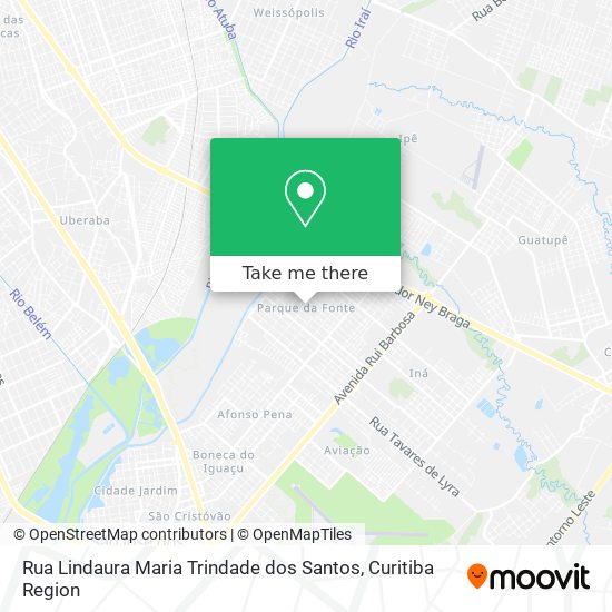 Mapa Rua Lindaura Maria Trindade dos Santos