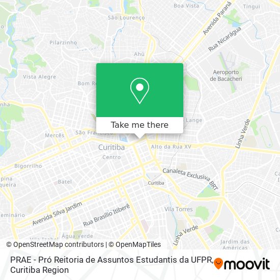 PRAE - Pró Reitoria de Assuntos Estudantis da UFPR map