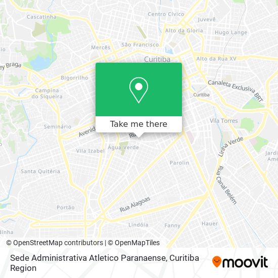 Mapa Sede Administrativa Atletico Paranaense
