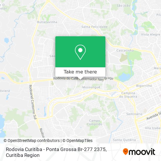 Rodovia Curitiba - Ponta Grossa Br-277 2375 map