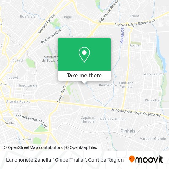 Lanchonete Zanella " Clube Thalia " map