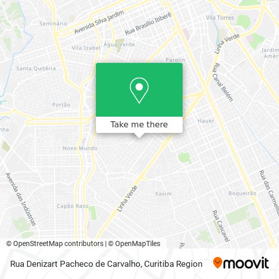 Mapa Rua Denizart Pacheco de Carvalho