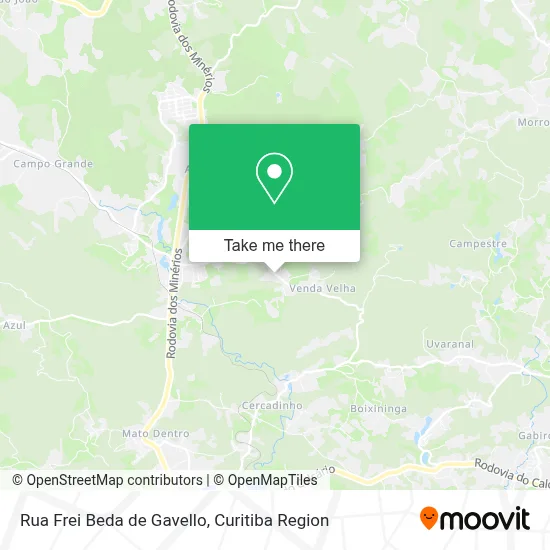 Rua Frei Beda de Gavello map