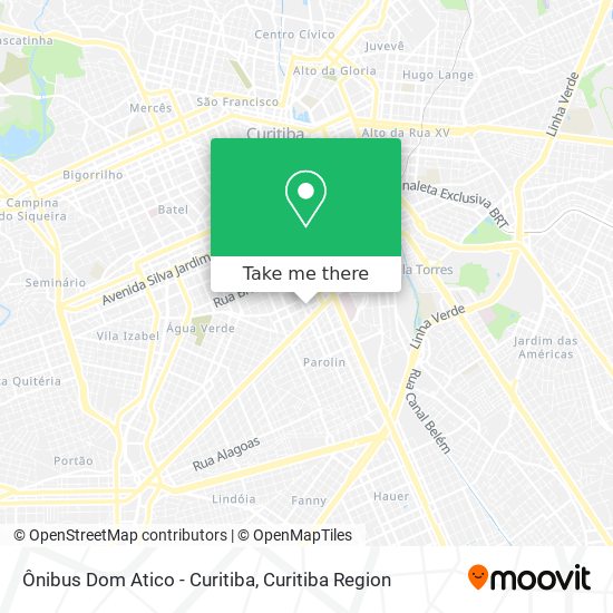 Ônibus Dom Atico - Curitiba map