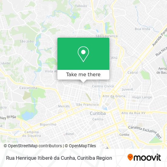 Mapa Rua Henrique Itiberê da Cunha