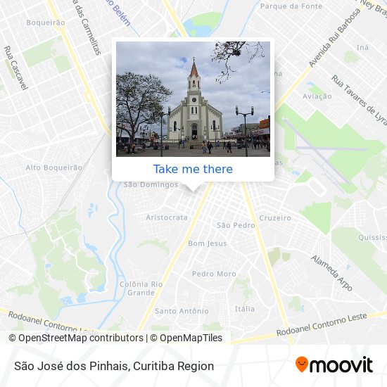 São José dos Pinhais map