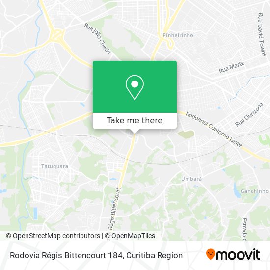 Rodovia Régis Bittencourt 184 map