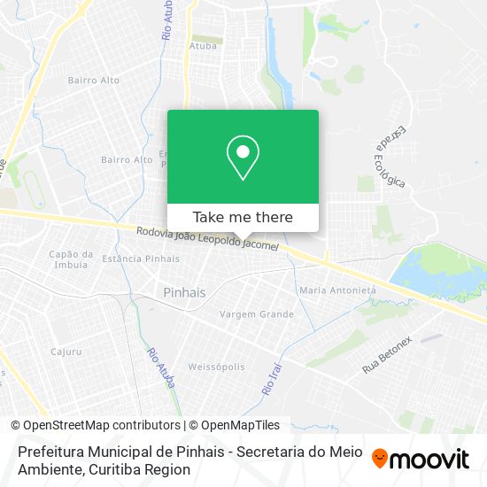 Prefeitura Municipal de Pinhais - Secretaria do Meio Ambiente map