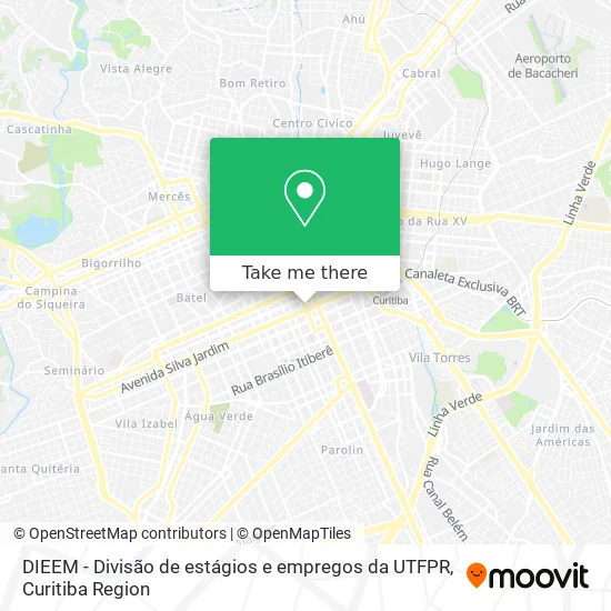 DIEEM - Divisão de estágios e empregos da UTFPR map
