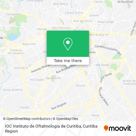 IOC Instituto de Oftalmologia de Curitiba map