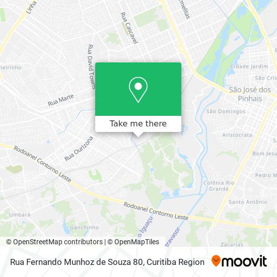 Mapa Rua Fernando Munhoz de Souza 80