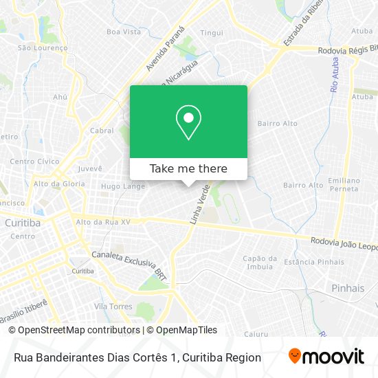 Mapa Rua Bandeirantes Dias Cortês 1