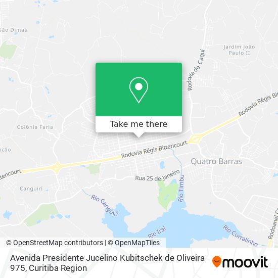 Avenida Presidente Jucelino Kubitschek de Oliveira 975 map