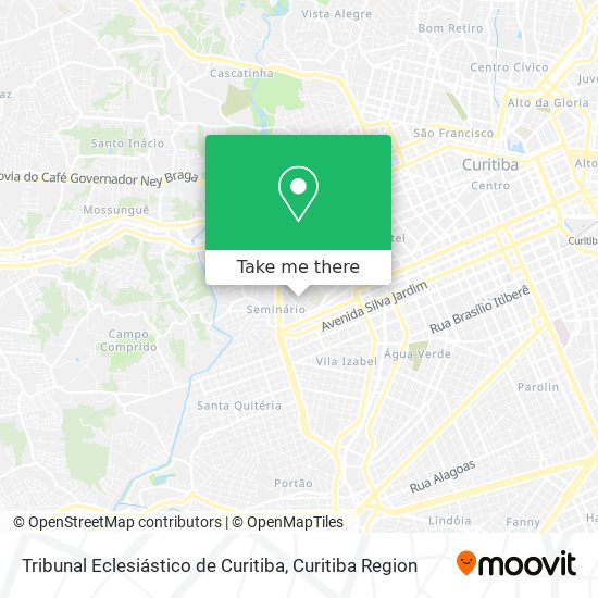 Tribunal Eclesiástico de Curitiba map