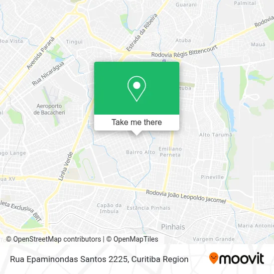 Rua Epaminondas Santos 2225 map