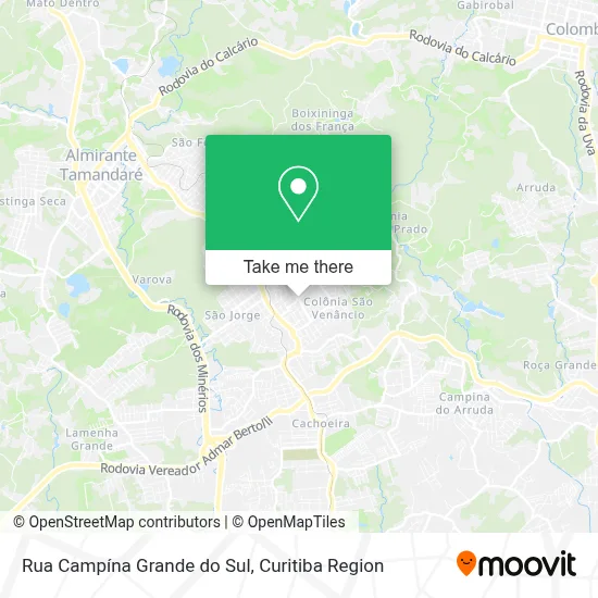 Rua Campína Grande do Sul map