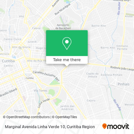 Marginal Avenida Linha Verde 10 map