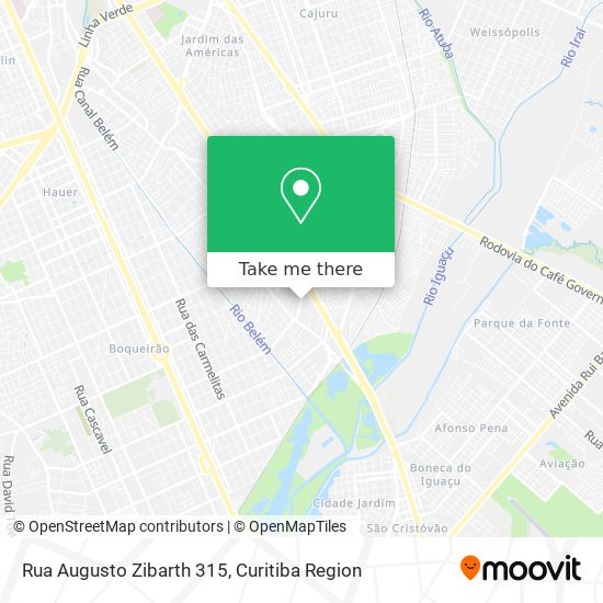Rua Augusto Zibarth 315 map