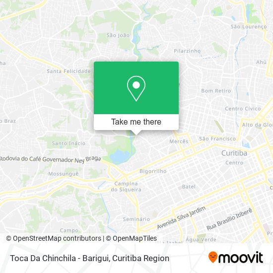 Toca Da Chinchila - Barigui map