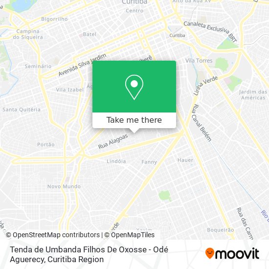 Tenda de Umbanda Filhos De Oxosse - Odé Aguerecy map