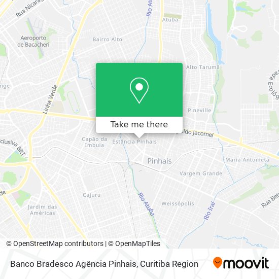 Banco Bradesco Agência Pinhais map