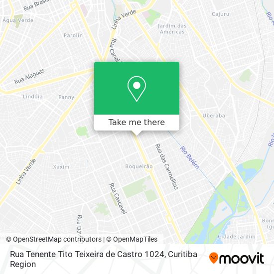 Mapa Rua Tenente Tito Teixeira de Castro 1024