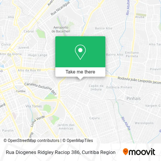 Rua Diogenes Ridgley Raciop 386 map