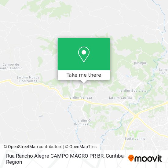 Mapa Rua Rancho Alegre CAMPO MAGRO PR BR