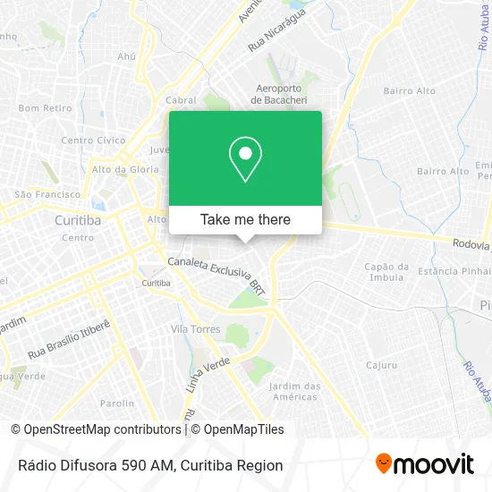 Rádio Difusora 590 AM map