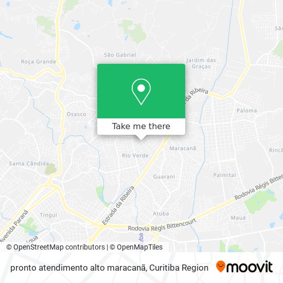 pronto atendimento alto maracanã map
