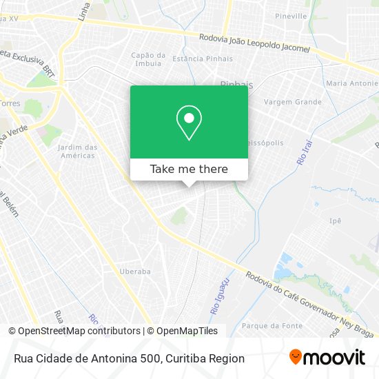 Rua Cidade de Antonina 500 map