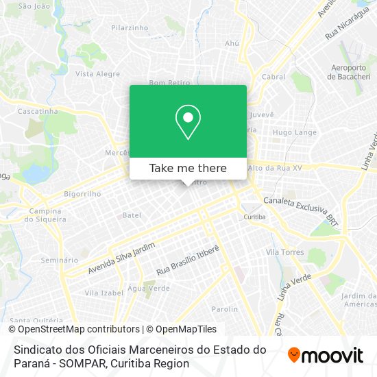 Sindicato dos Oficiais Marceneiros do Estado do Paraná - SOMPAR map