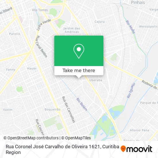 Rua Coronel José Carvalho de Oliveira 1621 map