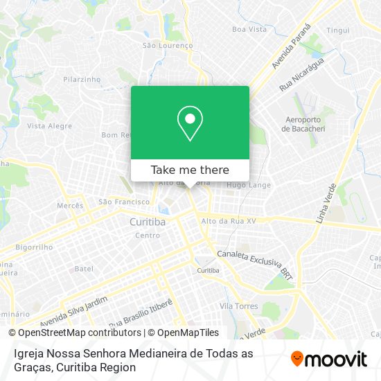 Mapa Igreja Nossa Senhora Medianeira de Todas as Graças