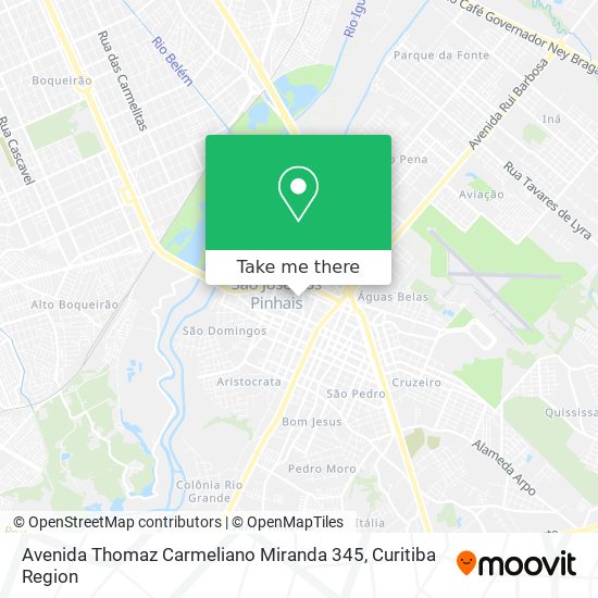 Mapa Avenida Thomaz Carmeliano Miranda 345