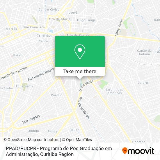 PPAD / PUCPR - Programa de Pós Graduação em Administração map