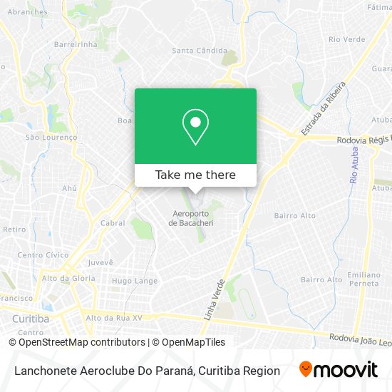 Lanchonete Aeroclube Do Paraná map