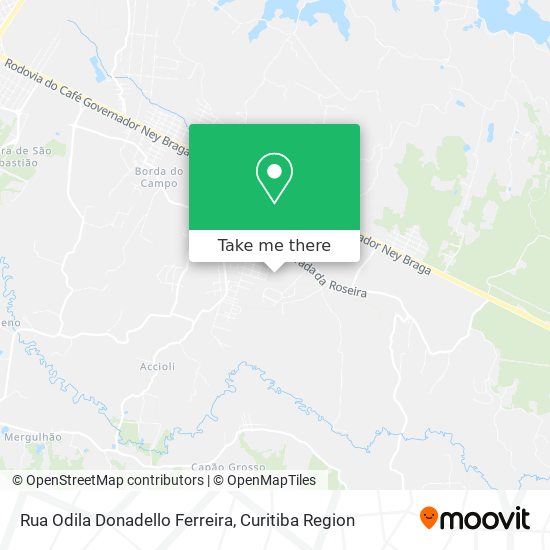 Rua Odila Donadello Ferreira map