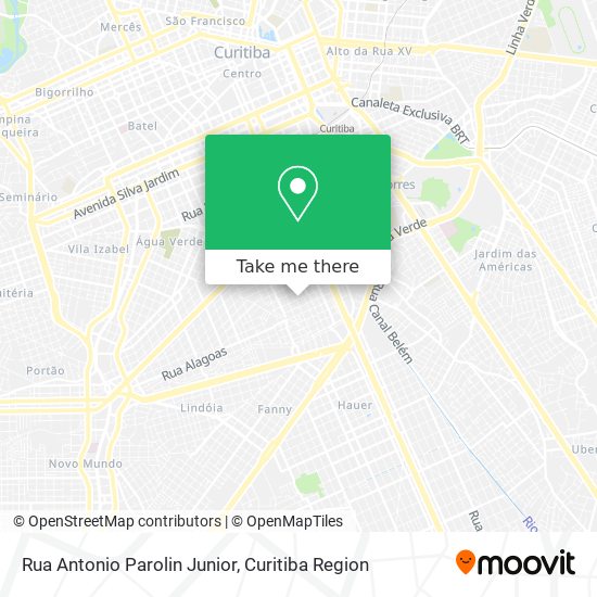 Rua Antonio Parolin Junior map